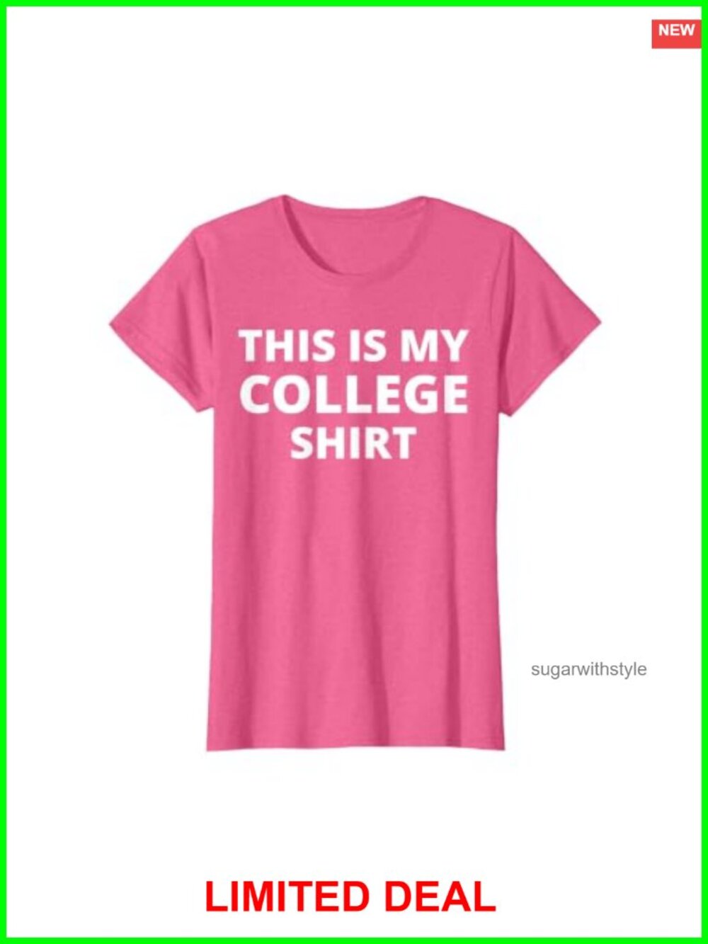 College Student Graphic Tee Classic Fit Short Sleeve T-Shirt